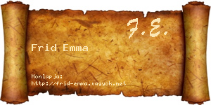 Frid Emma névjegykártya