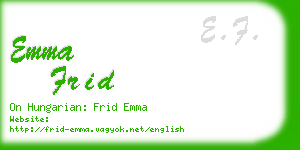emma frid business card